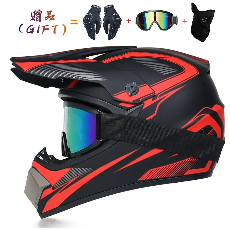   3-Piece Children's Off-Road Motorcycle Helmet