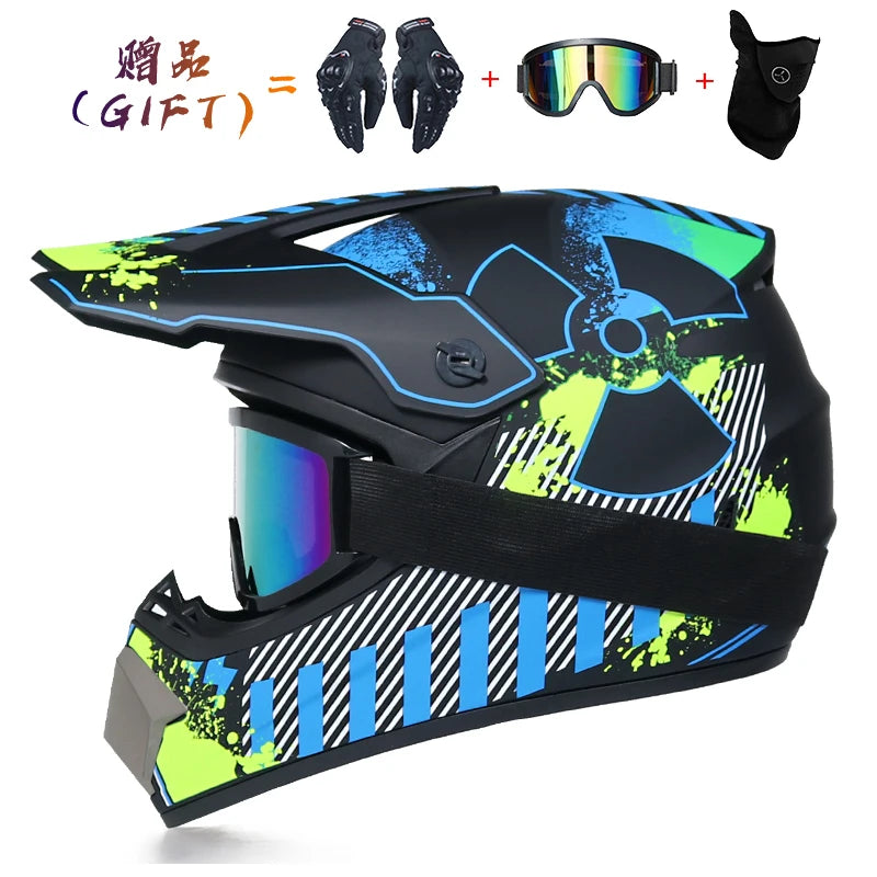   3-Piece Children's Off-Road Motorcycle Helmet