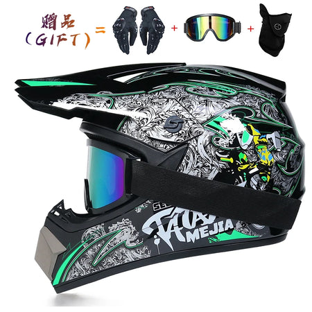   3-Piece Children's Off-Road Motorcycle Helmet