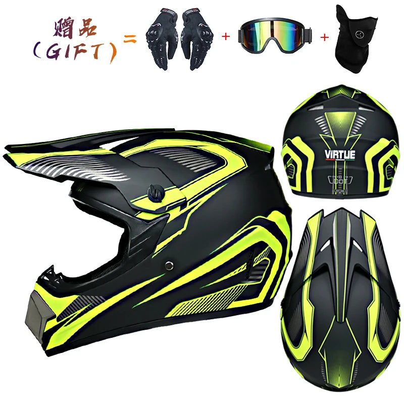   3-Piece Children's Off-Road Motorcycle Helmet