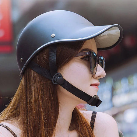   Motorcycle Half Helmet Baseball Cap