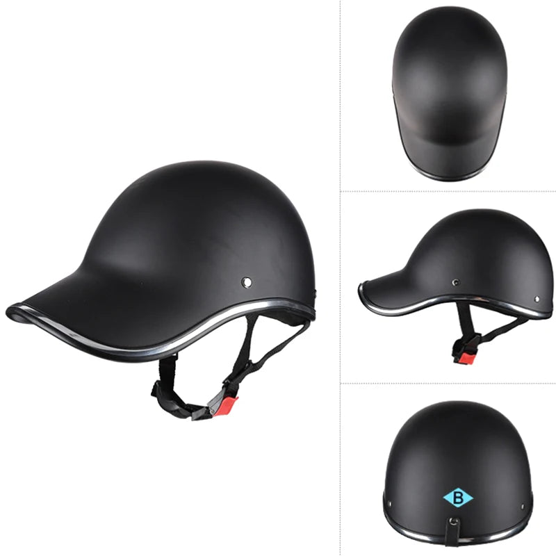   Motorcycle Half Helmet Baseball Cap
