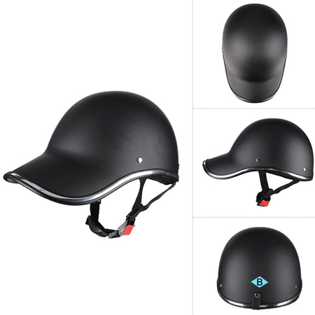   Motorcycle Half Helmet Baseball Cap