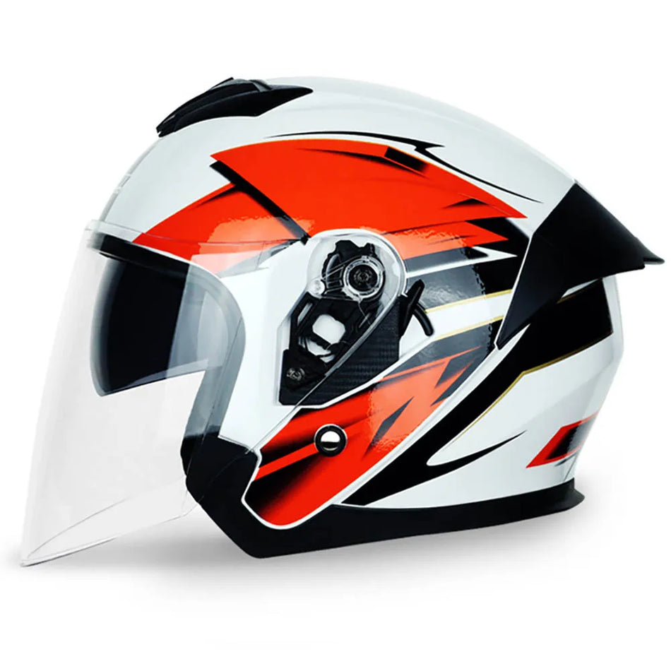   Motorcycle Helmet Dual Lens Half Helmet