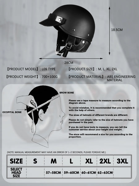   Japanese Retro Motorcycle Half Helmet