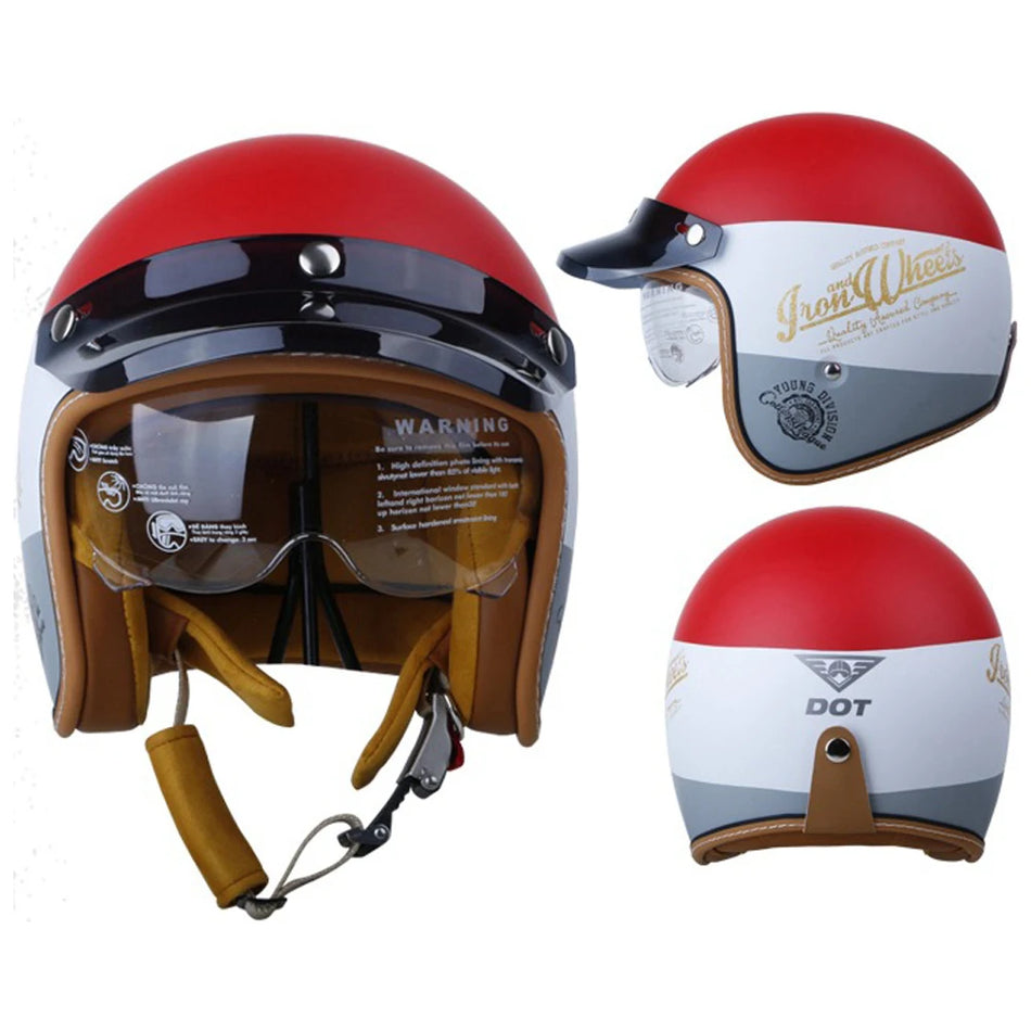   Motorcycle Helmet Four Seasons Retro Safety