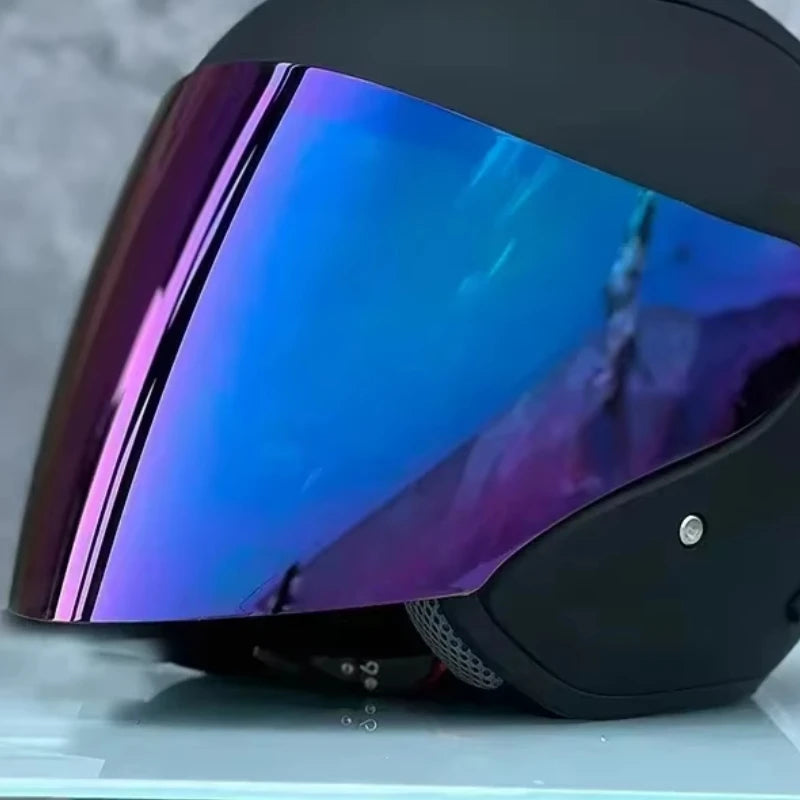   Matte Black Half Helmet for Motorcycle Riders