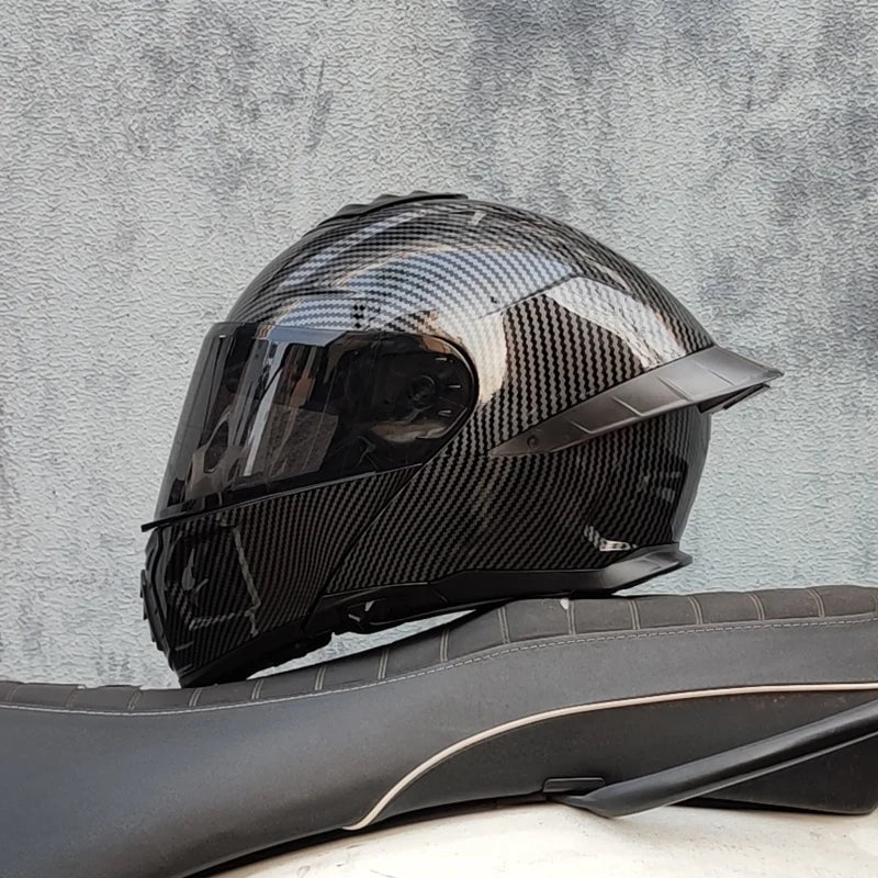   Motorcycle Helmet Dual Visor Modular Flip-up Full Face Helmet
