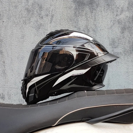   Motorcycle Helmet Dual Visor Modular Flip-up Full Face Helmet