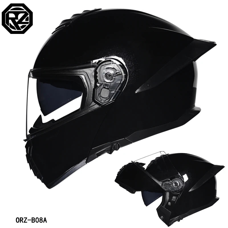   Motorcycle Helmet Dual Visor Modular Flip-up Full Face Helmet