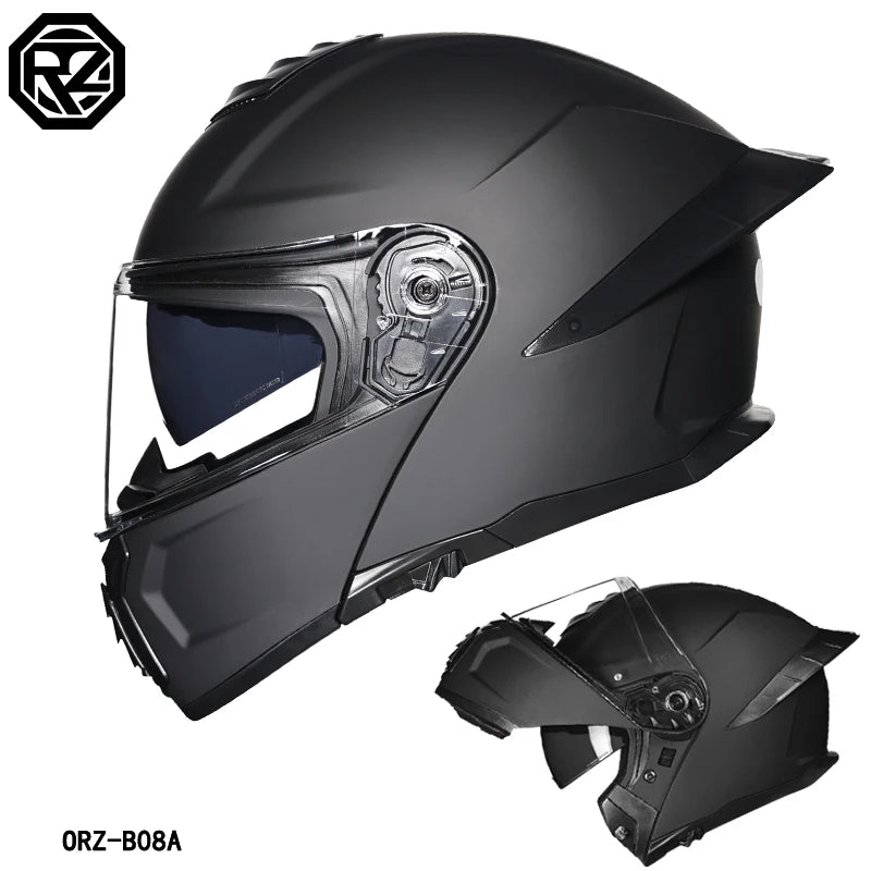   Motorcycle Helmet Dual Visor Modular Flip-up Full Face Helmet