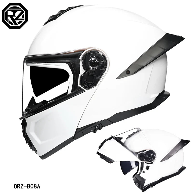   Motorcycle Helmet Dual Visor Modular Flip-up Full Face Helmet