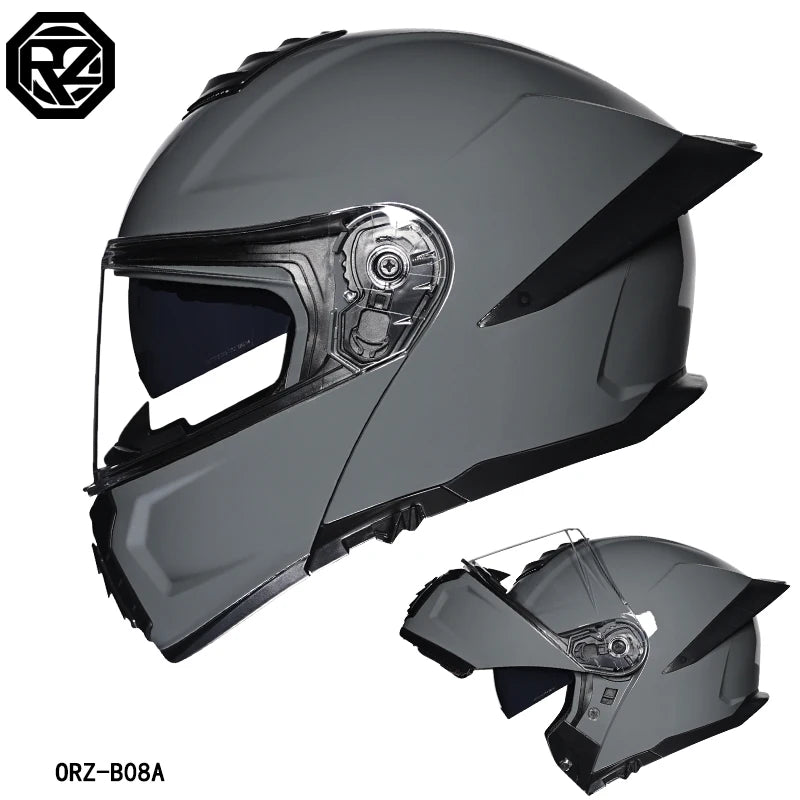   Motorcycle Helmet Dual Visor Modular Flip-up Full Face Helmet