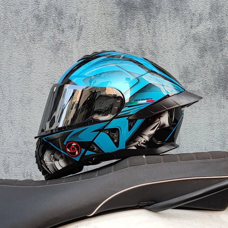   Motorcycle Helmet Dual Visor Modular Flip-up Full Face Helmet