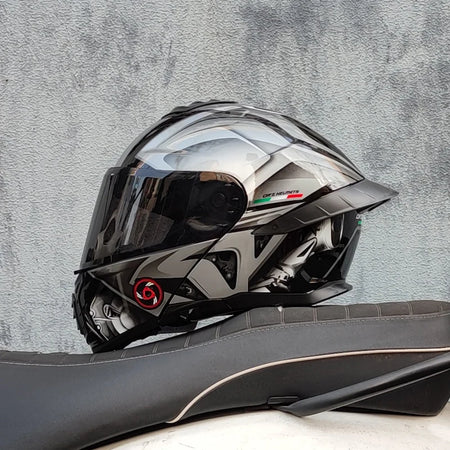   Motorcycle Helmet Dual Visor Modular Flip-up Full Face Helmet