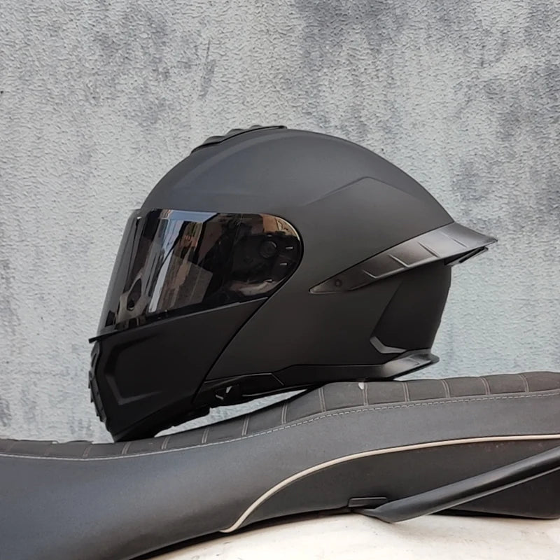   Motorcycle Helmet Dual Visor Modular Flip-up Full Face Helmet