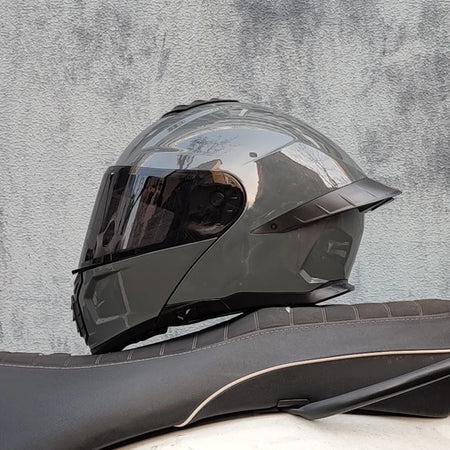   Motorcycle Helmet Dual Visor Modular Flip-up Full Face Helmet