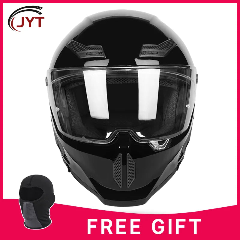   Matte Black Motorcycle Helmet with Bluetooth Slot