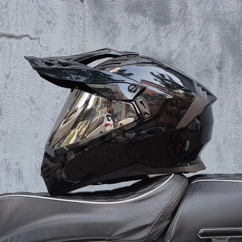   Full Face CASCO Off-Road Motorcycle Helmet with Brown Lens