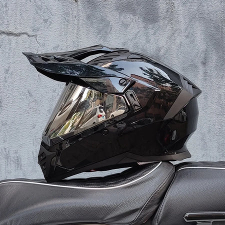   Full Face CASCO Off-Road Motorcycle Helmet with Brown Lens