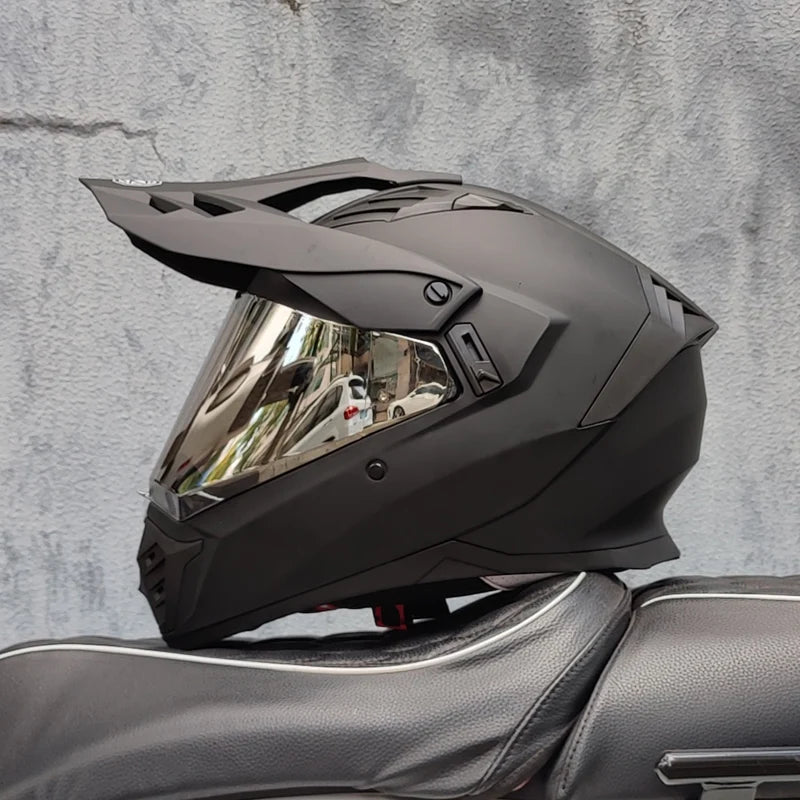   Full Face CASCO Off-Road Motorcycle Helmet with Brown Lens