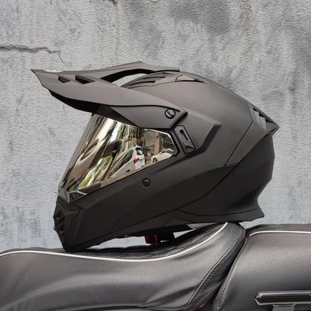   Full Face CASCO Off-Road Motorcycle Helmet with Brown Lens