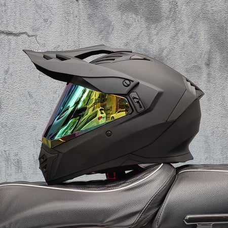   Full Face CASCO Off-Road Motorcycle Helmet with Brown Lens