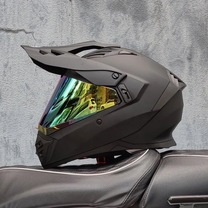   Full Face CASCO Off-Road Motorcycle Helmet with Brown Lens