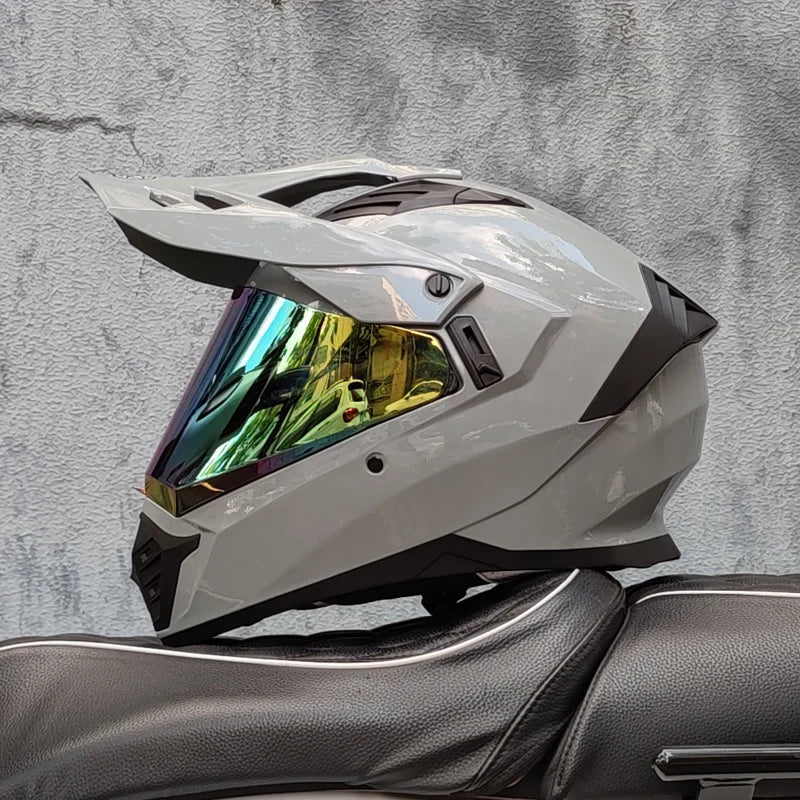   Full Face CASCO Off-Road Motorcycle Helmet with Brown Lens