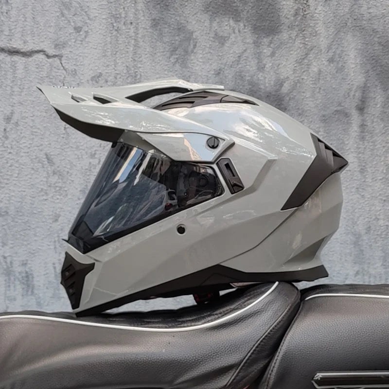   Full Face CASCO Off-Road Motorcycle Helmet with Brown Lens