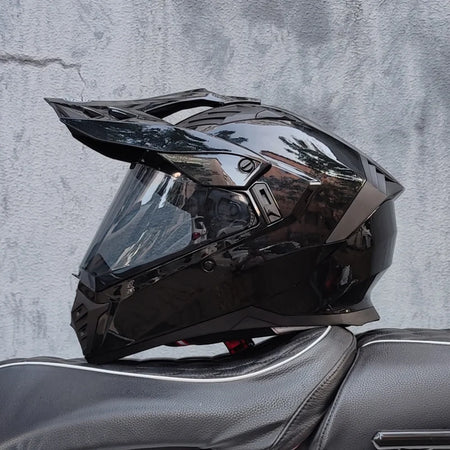   Full Face CASCO Off-Road Motorcycle Helmet with Brown Lens