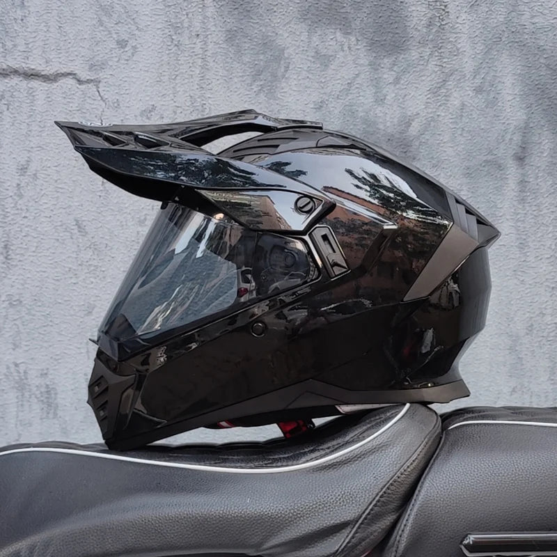   Full Face CASCO Off-Road Motorcycle Helmet with Brown Lens