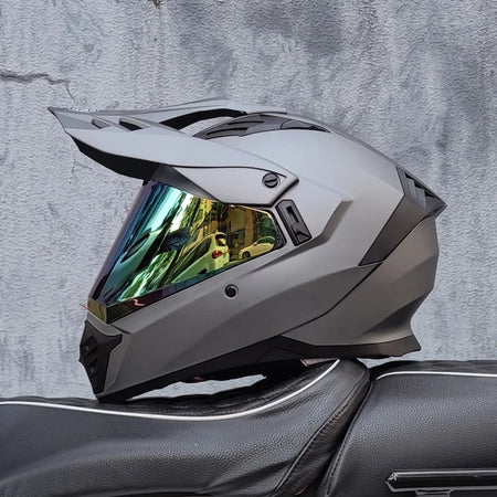   Full Face CASCO Off-Road Motorcycle Helmet with Brown Lens