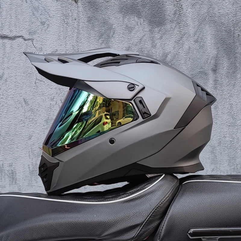   Full Face CASCO Off-Road Motorcycle Helmet with Brown Lens