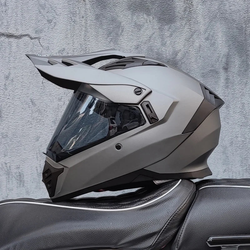   Full Face CASCO Off-Road Motorcycle Helmet with Brown Lens