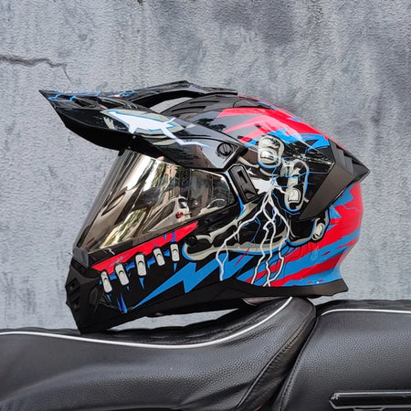   Full Face CASCO Off-Road Motorcycle Helmet with Brown Lens