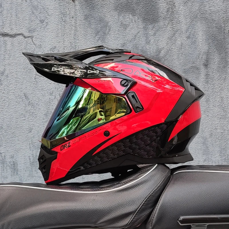   Full Face CASCO Off-Road Motorcycle Helmet with Brown Lens