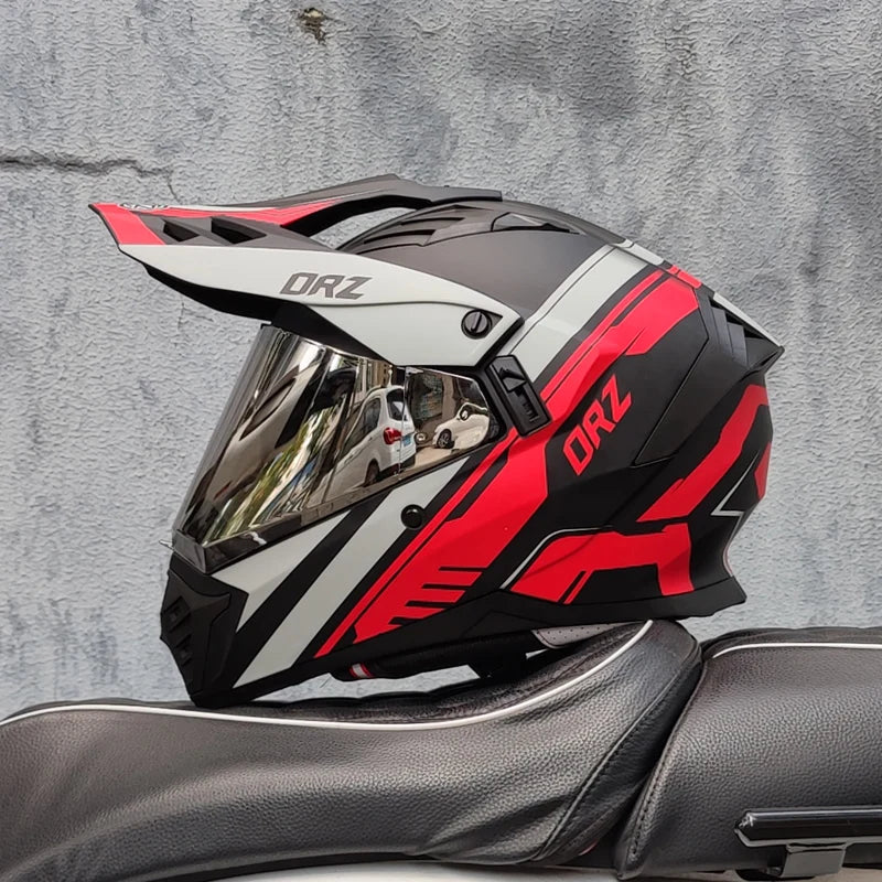   Full Face CASCO Off-Road Motorcycle Helmet with Brown Lens