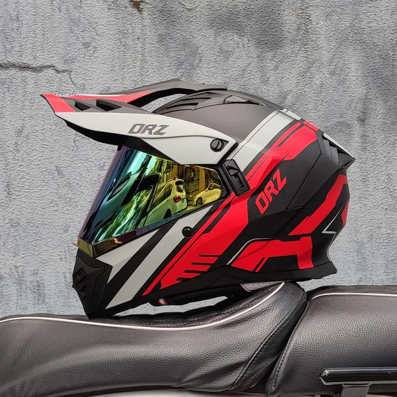   Full Face CASCO Off-Road Motorcycle Helmet with Brown Lens