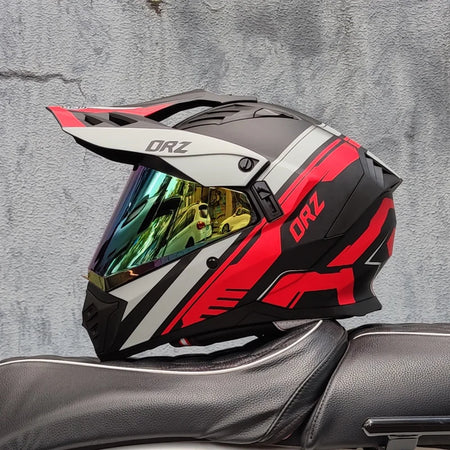   Full Face CASCO Off-Road Motorcycle Helmet with Brown Lens