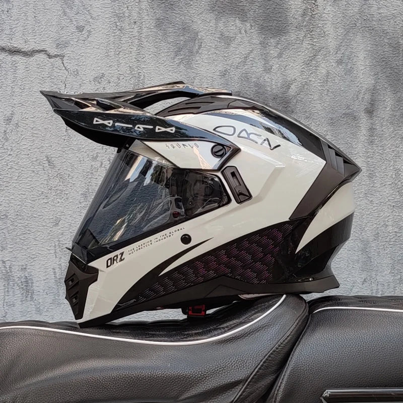   Full Face CASCO Off-Road Motorcycle Helmet with Brown Lens