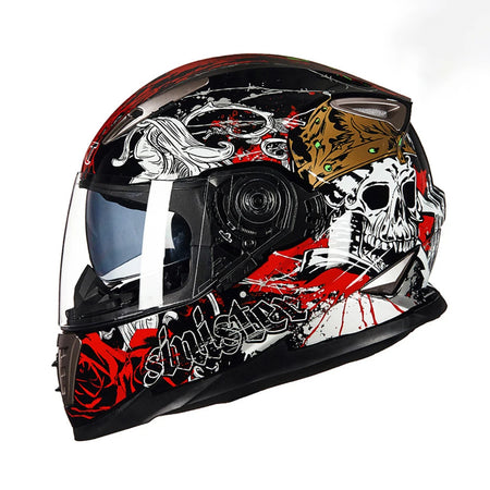   Double Lens Full Face Motorcycle Helmet