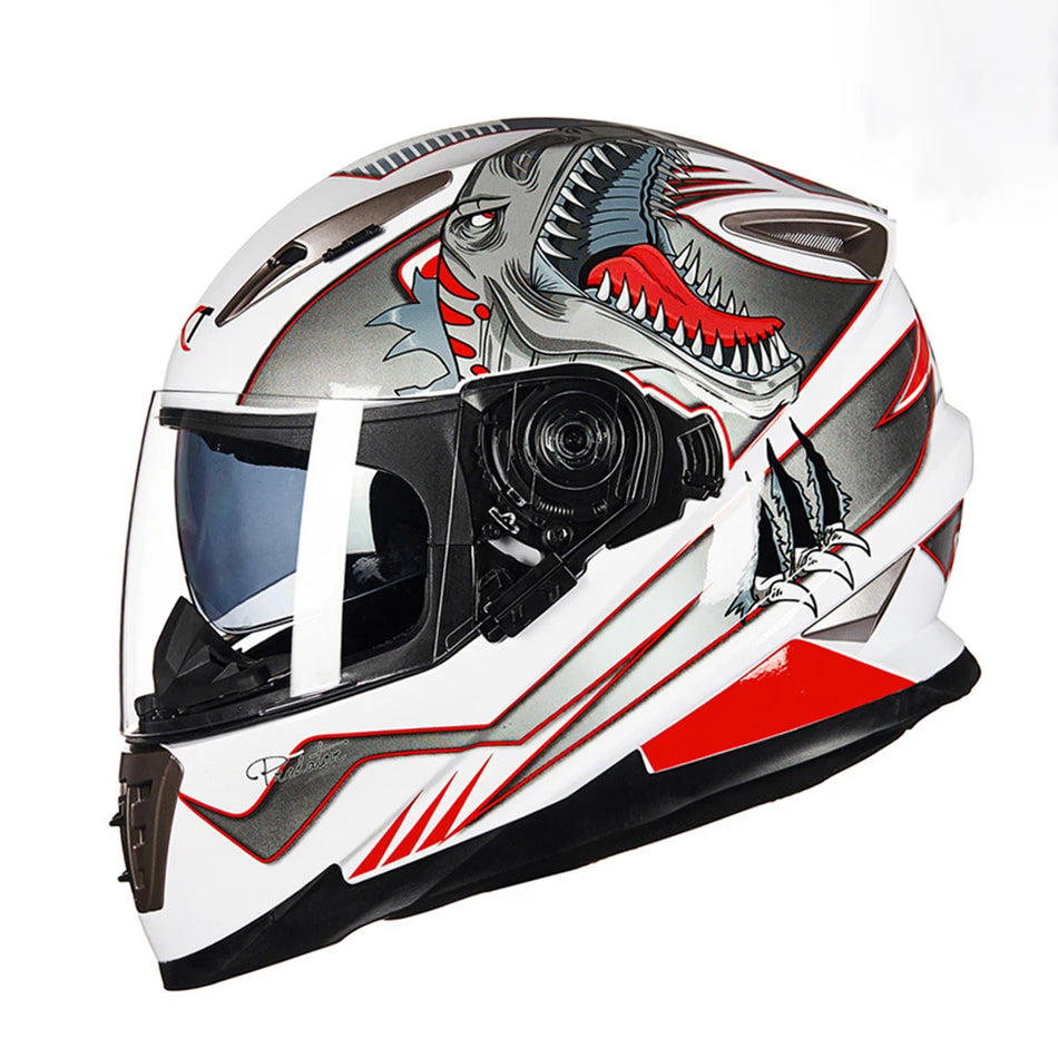   Double Lens Full Face Motorcycle Helmet