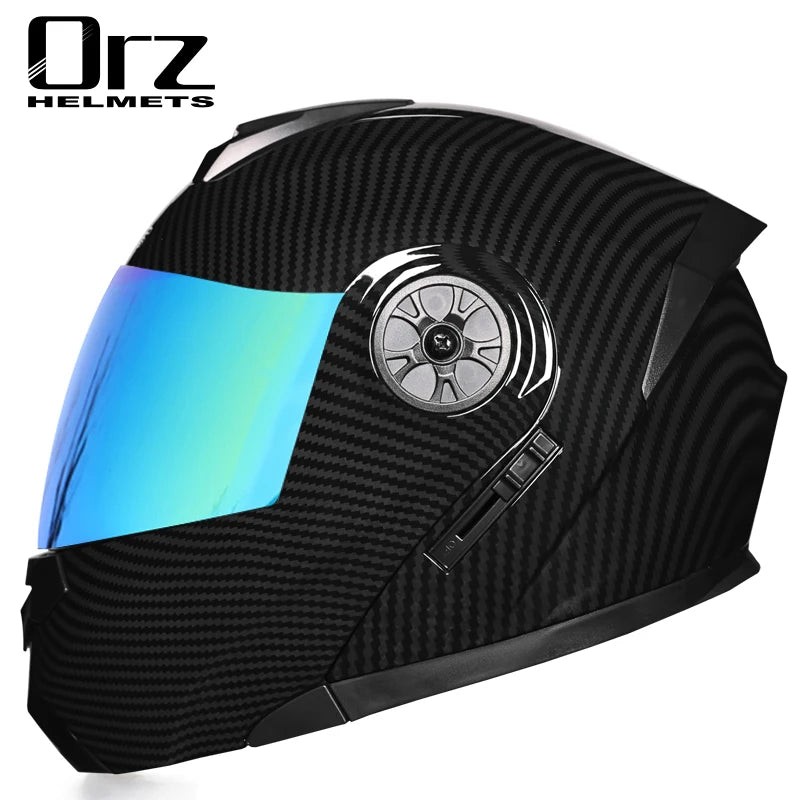   Full Face Motorcycle Helmet with Double Sun Visor