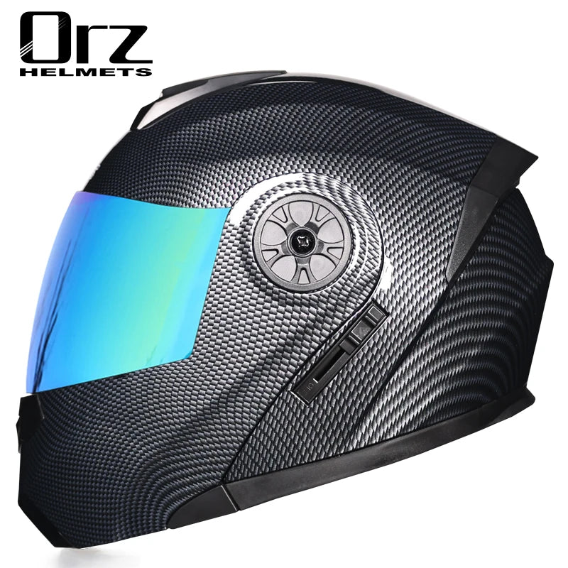   Full Face Motorcycle Helmet with Double Sun Visor