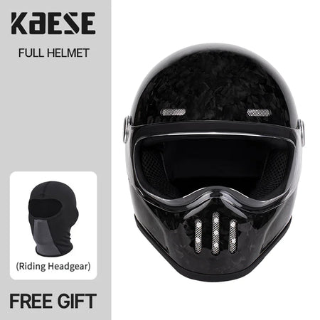   Full Face Helmet Vintage Red Lightweight DOT ECE Certified