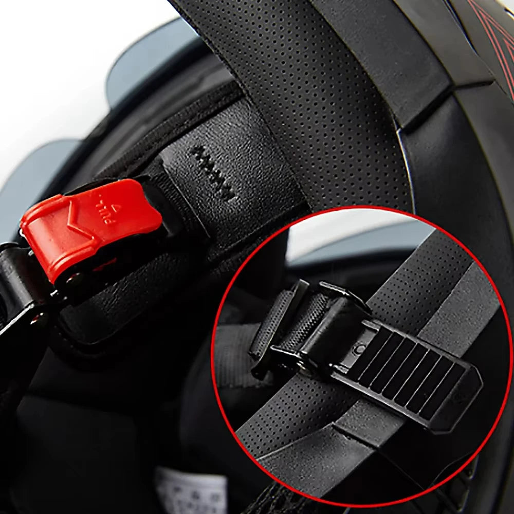   Motorcycle Helmet Open Face Double Lens