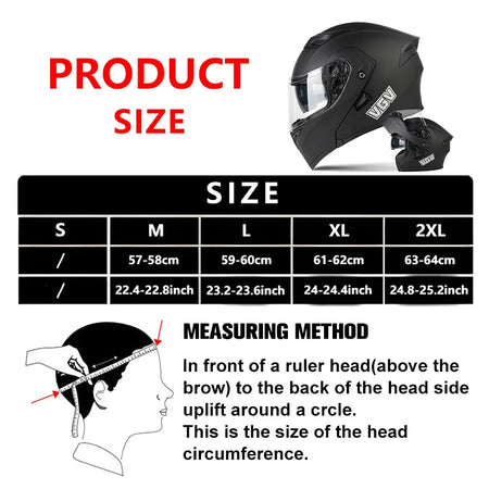   Motorcycle Full Face Helmet for Men and Women