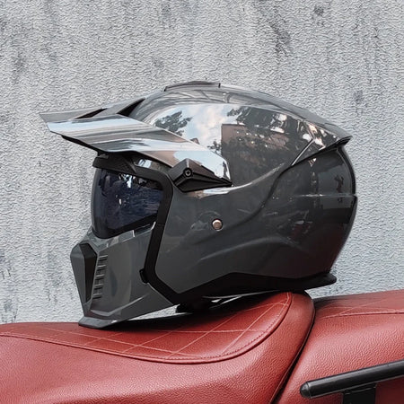   High-Quality Retro Modular Motorcycle Helmet