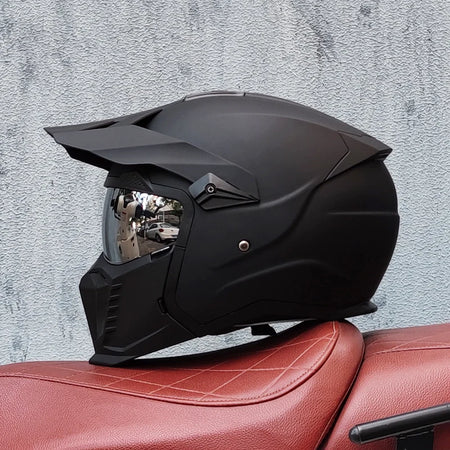   High-Quality Retro Modular Motorcycle Helmet